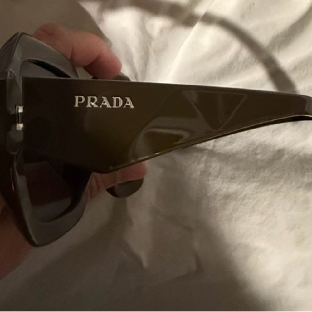 Prada Dark Brown Rectangular Sunglasses - image 4